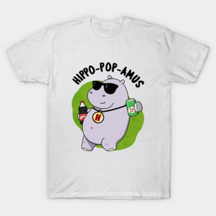 Hippo-pop-amus Funny Hippo Soda Pop Pun T-Shirt